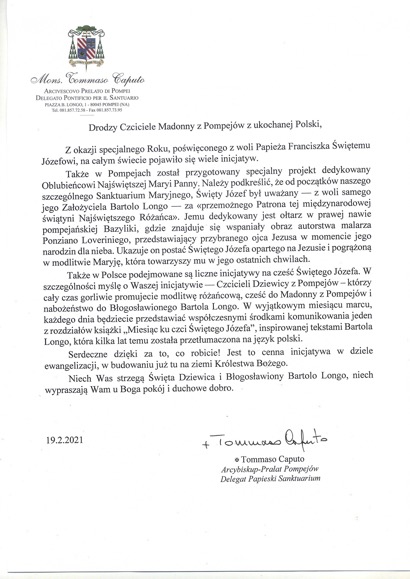 List delegata papieskiego do Polaków